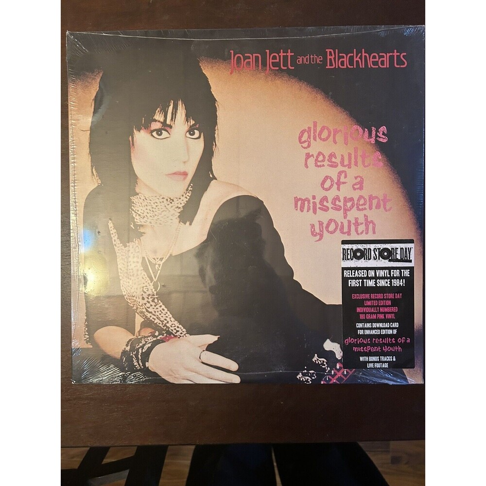 Sealed Joan Jett Glorious Results Of A Misspent Youth LP Pink 180 G Vinyl Lim Ed - Picture 1 of 4